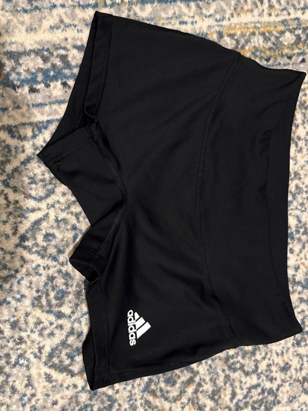 adidas Black Women's Athletic Shorts with White Logo